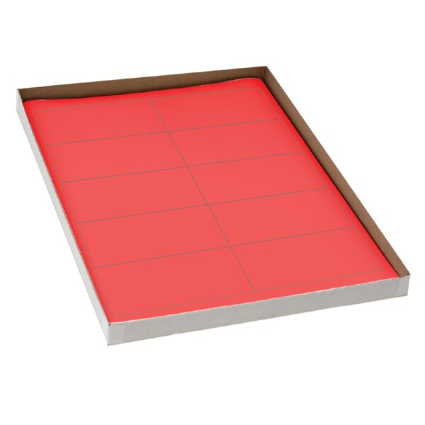 2" x 4" Laser Sheet Labels Flr Green